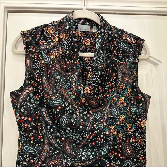 Athleta Dahlia Paisley Sleeveless Dress - 6 - Picture 4 of 13